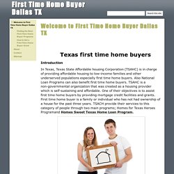 First Time Home Buyer Dallas TX