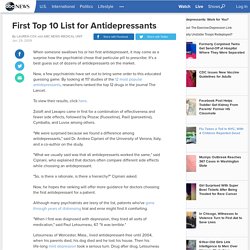 First Top 10 List for Antidepressants