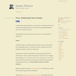 First, Understand Your Screen « James Pearce