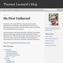 My first unikernel - Thomas Leonard's blog