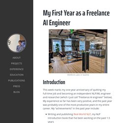 My First Year as a Freelance AI Engineer