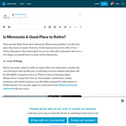 Is Minnesota A Good Place to Retire?: firststatebank — LiveJournal