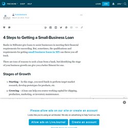 4 Steps to Getting a Small-Business Loan: firststatebank — LiveJournal