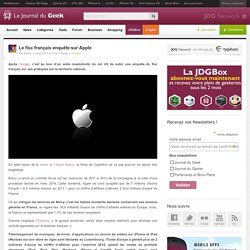 Le fisc français enquête sur Apple