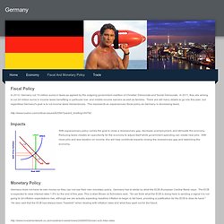 Fiscal And Monetary Policy - Germany