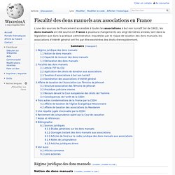 Associations et dons manuels en France