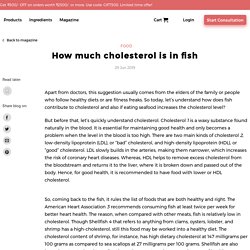 Read about the Presence of Cholesterol in Fish at Setu