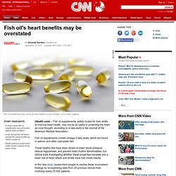 Fish oil's heart benefits may be overstated