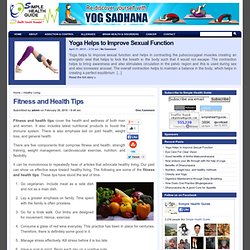 Fitness and health tips, Health and fitness guide