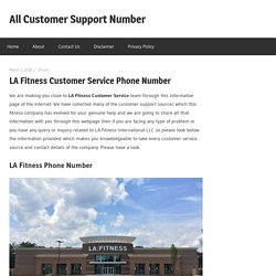 LA Fitness Customer Service Phone Number