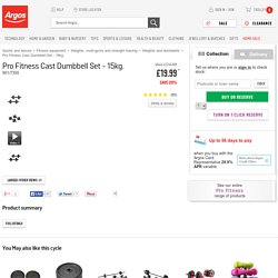Buy Pro Fitness Cast Dumbbell Set - 15kg at Argos.co.uk - Your Online Shop for Weights and dumbbells.