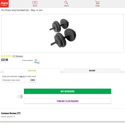 Buy Pro Fitness Vinyl Dumbbell Set - 15kg at Argos.co.uk - Your Online Shop for Weights and dumbbells.