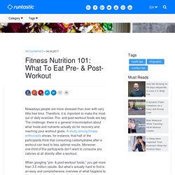 Fitness Nutrition 101: What To Eat Pre- & Post- Workout