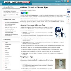 40 Best Sites for Fitness Tips - Nurse Practitioner Degree Blog