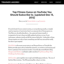 Fitness Gurus on YouTube - StumbleUpon