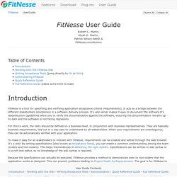 FitNesse.UserGuide