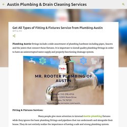 Get All Types of Fitting & Fixtures Service from Plumbing Austin