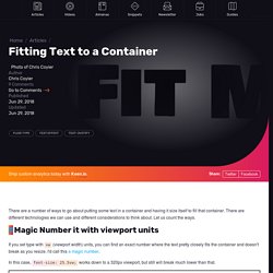 Fitting Text to a Container