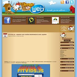 FitVids.js - Rendez vos vidéos responsive avec jQuery