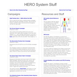 Fitz's HERO System stuff