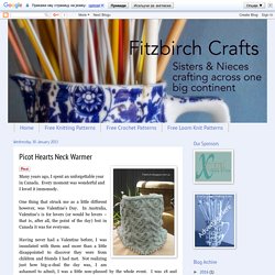 FitzBirch Crafts: Picot Hearts Neck Warmer