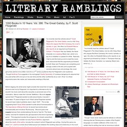1000 Books In 10 Years: Vol. 386: The Great Gatsby, by F. Scott Fitzgerald Literary Ramblings Literary Ramblings