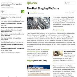 Five Best Blogging Platforms