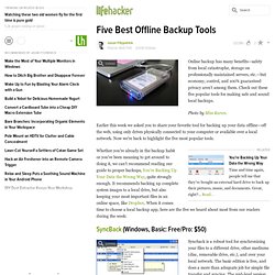 Five Best Offline Backup Tools