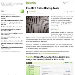 Five Best Online Backup Tools - online backup - Lifehacker