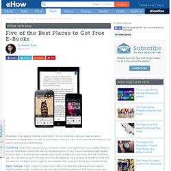 Five of the Best Places to Get Free E-Books