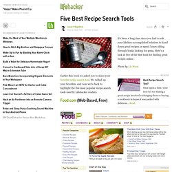 Five Best Recipe Search Tools