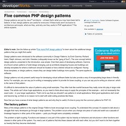 Five common PHP design patterns