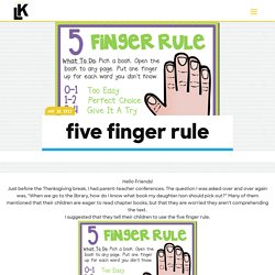 five finger rule – (Gale C.)