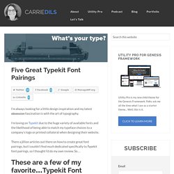 Five Great Typekit Font Pairings