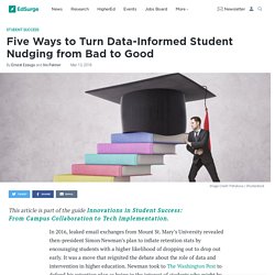 Five Dangers of Data-Informed Student Nudging