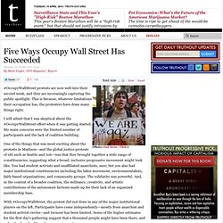 Five Ways Occupy Wall Street Has Succeeded