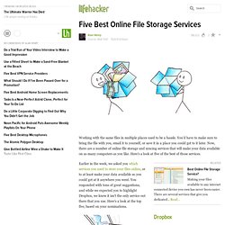 Five Best Online File Storage Services