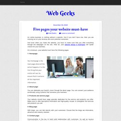 Five pages your website must-have