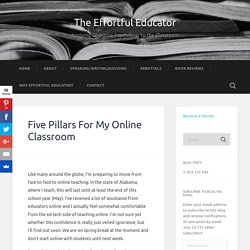Five Pillars For My Online Classroom