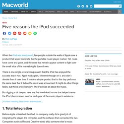 Five reasons the iPod succeeded