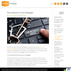 Five reasons to remortgage