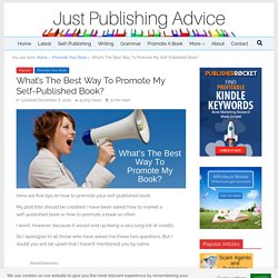 Five Simple Ways To Promote Your Self-Published Book