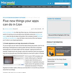 Five new things your apps can do in Lion