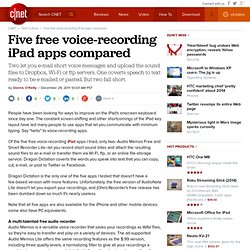 Five free voice-recording iPad apps compared
