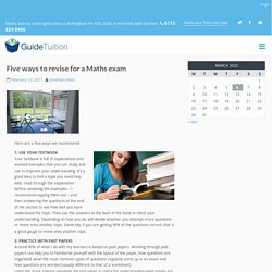 Five ways to revise for a Maths exam