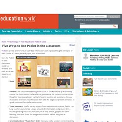 Five Ways to Use Padlet in Class