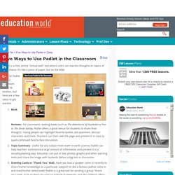 Five Ways to Use Padlet in Class
