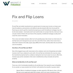 Fix and Flip Loans