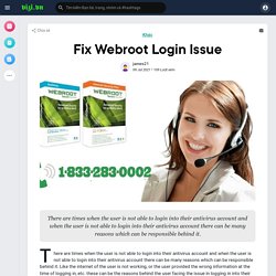 Fix Webroot Login Issue