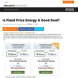 Is Fixed Price Energy A Good Deal?